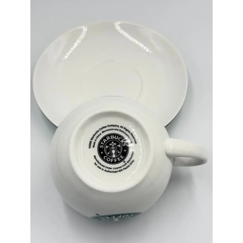 Starbucks Advertising JUMBO Cappuccino Coffee Soup Ceramic Cup and Saucer 2006